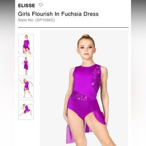 Magenta Kids Dance Costume